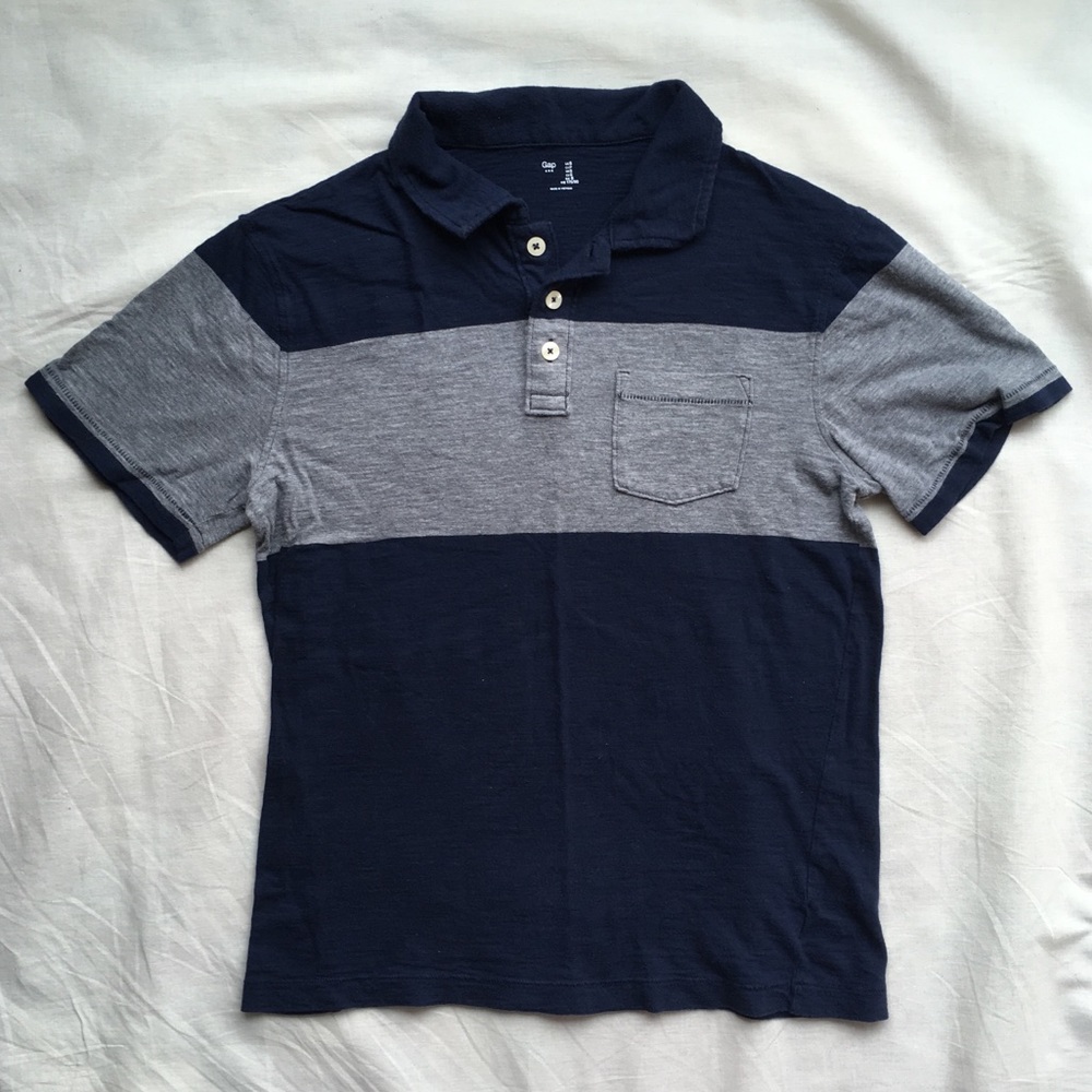 GAP Polo S Slim Navy/Grey
